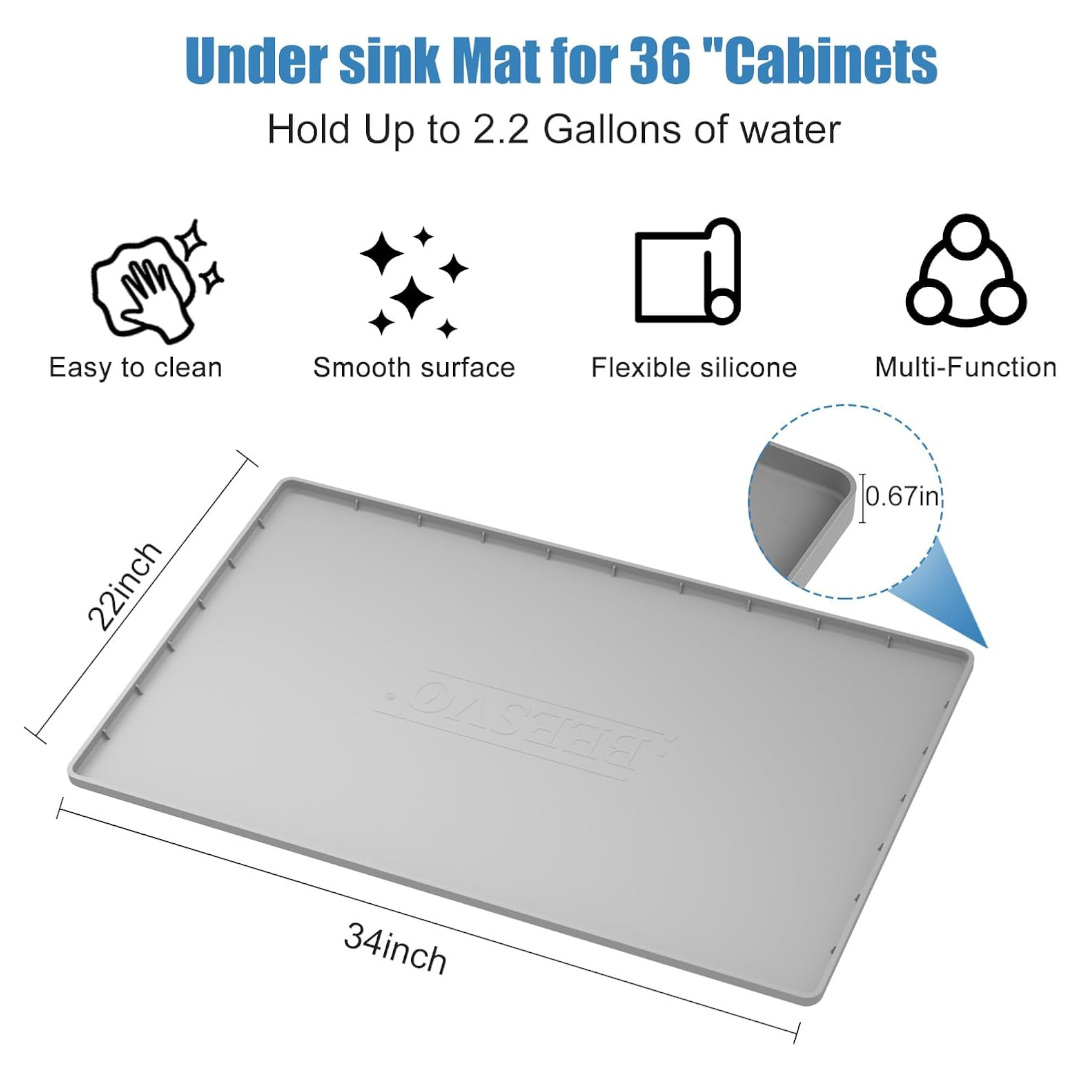 undersink mat that protects your cabinets from water damage.