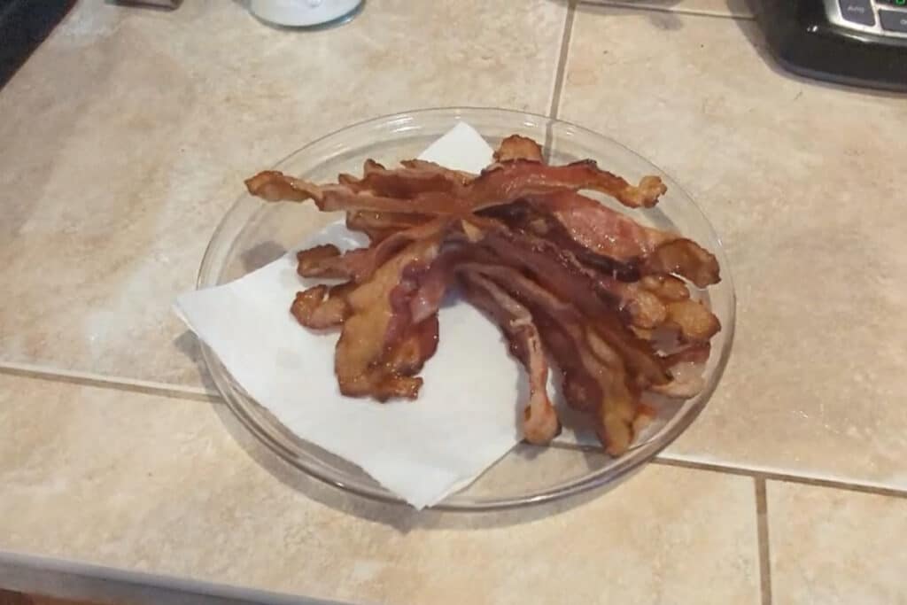 cooked Wendy's bacon
